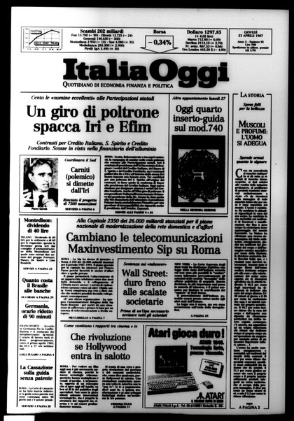 Italia oggi : quotidiano di economia finanza e politica